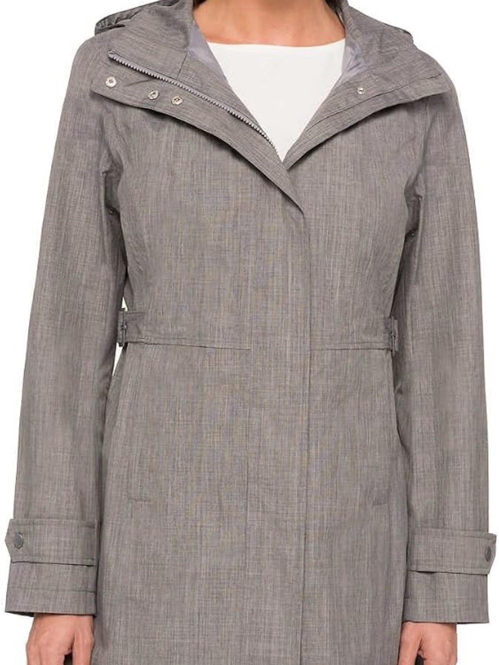 NWOT Kirkland Signature Gray Hooded Trench/Rain Coat